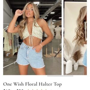 Lane 201 One Wish Floral Halter Top